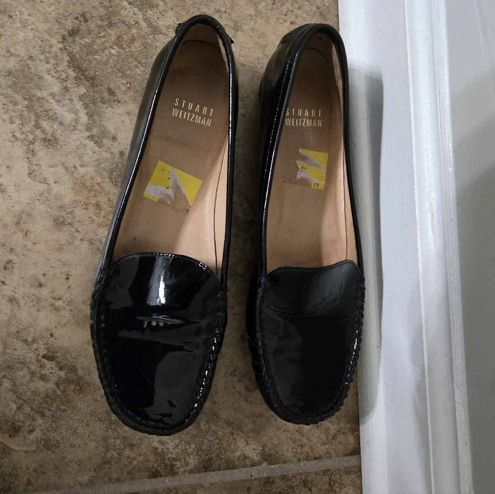Stuart Weitzman Patent Leather Loafers Size 7 - Picture 6 of 9